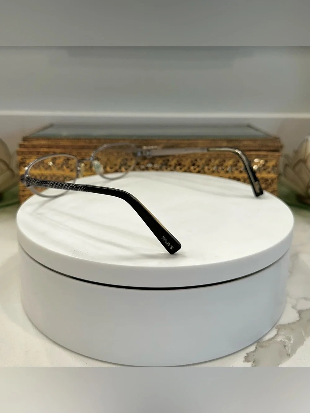 Tod’s B/W Snakeskin-Print Rx Eyeglass Frames - TO 5035 - VGUC